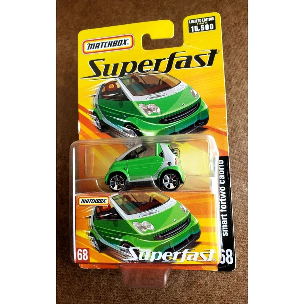2005 Matchbox Superfast SMART FORTWO CABRIO Green #SF68 LIMITED ED 1/15,500 1:64